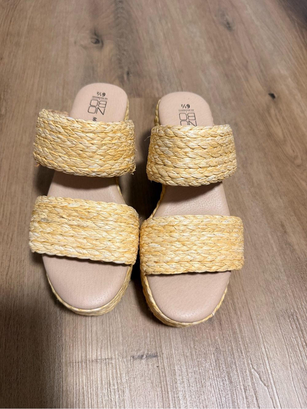 Yellow Double-Strap Sandals